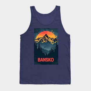 Pirin Peaks & Bansko Bliss: A Mountain Silhouette Tank Top